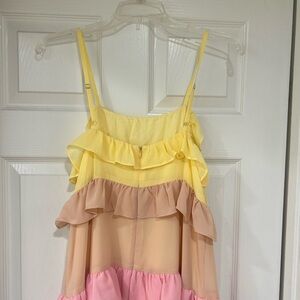 Over the Rainbow Side-Tie One Size Fits All Ruffle Dress main image 1